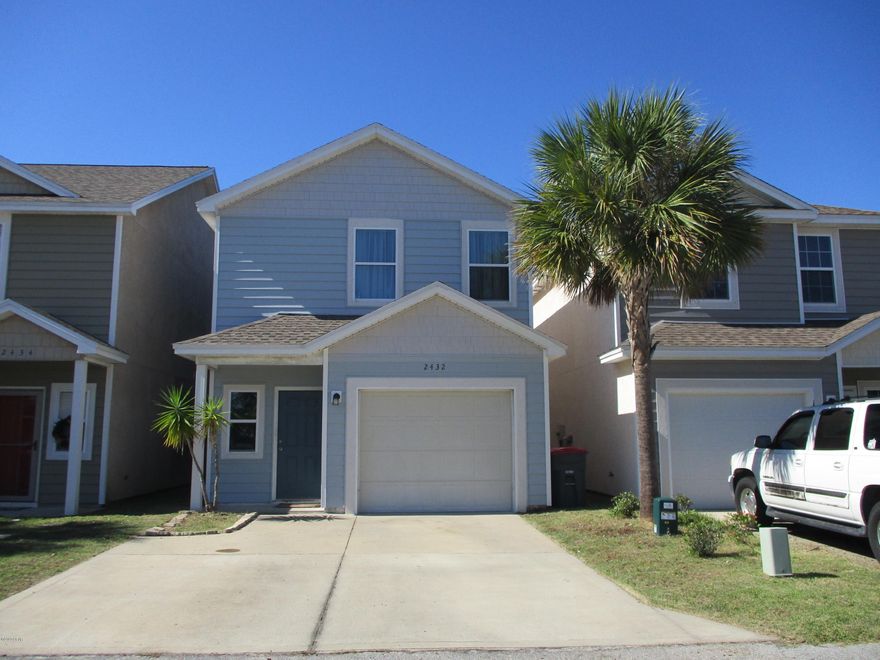 Move in ready for a great price in Panama City Beach, Florida!  New roof 2018, stainless appliances, granite in kitchen, tile floors all first level.  Enjoy a great open layout with spacious kitchen and living on the first floor.  Cute back patio and fenced in yard.  This is a great low maintenance home with low HOA fees! Close to Navy Base, grocery stores, restaurants, and best of all the beautiful beaches of the gulf coast!