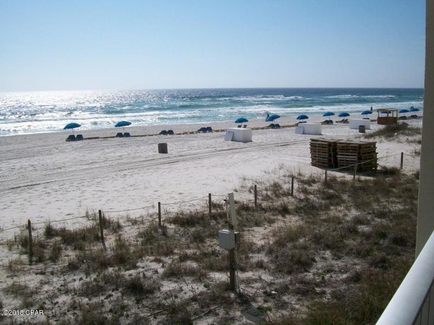 Gulf Front Property with a Balcony, Overlooking your piece of Paradise. This unit has two Double Beds and is furnished with all you need to and enjoy the beach. It is rental ready with a good rental history. Located close to pier park, with plenty of parking. The property is almost finished with major upgrades. Call today for your personal tour