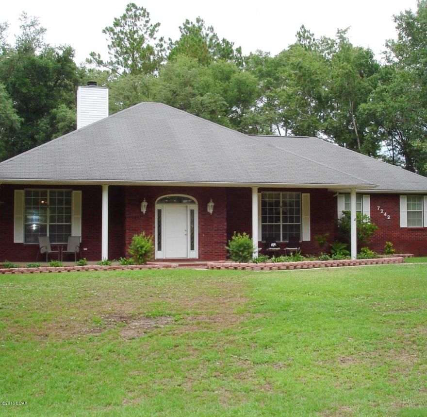 Beautiful canal front home on Deer Point Lake with dock.It is a CUSTOM BUILT EXECUTIVE HOME on 1 acre lot with 20 x30 swimming POOL. Pool maintenance included! This 1 story home with over-sized 2 car garage also has a workshop building. Large open floor plan with Fireplace in the Living Room. Formal Dining Room, split floor plan with large master suite with separate office. 9x18 walk-in closet. Kitchen with breakfast nook and bar. Custom cabinets with pantry. French Doors that open to Lanai with Screened POOL. This property has it all!