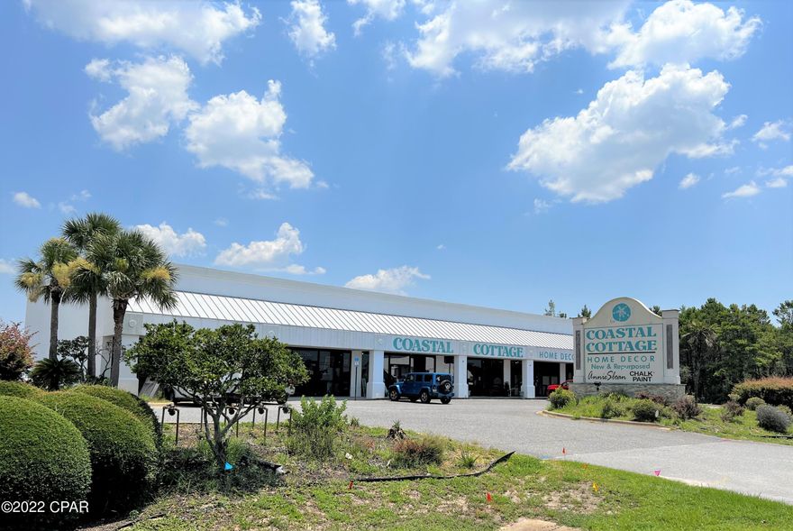 9,000 square foot retail/showroom building on Panama City Beach Parkway.   The existing tenant will vacate by the end of August. Located +/-1-mile west of the intersection of Highway 79, west of the main entrance to Beach Commerce Park and adjacent to Emerald Coast Fabrication. This is an ideal retail/showroom building on the Parkway for multiple retail uses. Exclusive building signage and huge monument sign on the Parkway.