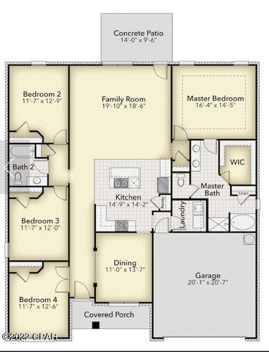 Gorgeous 4 bedroom 2 bath new home with pond views! Construction to be completed in August, tons of upgrades in this one! All luxury vinyl plank flooring, large covered back patio to enjoy your tranquil views! Split floor plan with the kitchen being the center of your home! Don't miss this one...it won't last long! Builder to pay buyers closing costs when using preferred lender. Easy to Show...almost complete!