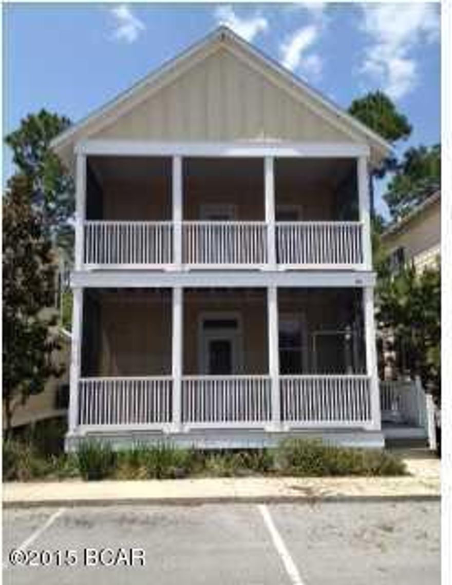 Barefoot Cottages - A now gated community with turn key living at its best at a great price. Two pools, hot tub, playgrounds, grilling areas, community center with exercise equipment, grounds keeping and much more. Unit is complete with stainless appliances, hardwood floors downstairs and ready to go. Each bedroom has an en suite private bath and the upstairs master has its own screened in porch/balcony. You'll also enjoy the screened in porch downstairs off the living area. All dimensions taken from the Gulf County Property Appraiser's website and deemed reliable. **Buyer Rebate up to $2,000 on this unit. Some restrictions may apply**