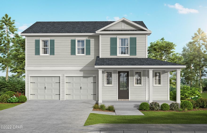 Introducing new plans along with modern designs to the waterfront community of SweetBay! Harris Doyle Homes, the community's newest builder, presents its 2-story Navarre plan with Classical exterior. This 4 bed, 3.5 bath, 2-car attached garage home is perfect for entertaining featuring a large welcoming Great Room that transitions into a dining area + kitchen with added butler's pantry. The primary suite is located on the first floor with separate his/hers closet space and vaulted ceilings. The second floor offers even more room with a loft area plus 3 additional bedrooms! The design team has incorporated stylish finishes and features with quartz countertops, decorative doors, designer light package, stainless appliances with gas range and decorative wood hood, built in microwave and more! Find yourself in the waterfront lifestyle and sense of community at SweetBay with North Bay access to a dock and for kayaking, paddle boarding, and fishing, many pocket parks, an amphitheater, resort swimming pool, basketball court, barbeque pit, ponds, trail system, and boat launch! New home buyers receive priority access to University Academy, Florida's top-rated K-8 school!