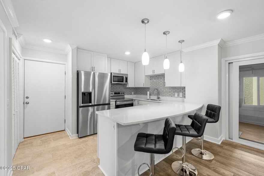 Welcome to your beautifully renovated  1-bedroom, 1-bathroom second-floor condo in the exclusive Bay Point community! This stunning unit offers breathtaking views of Point South Marina.

Enjoy the convenience of being just steps away from Point South Marina and Neon's Bar 72, making it easy to indulge in waterfront activities and local dining. Inside, the condo features modern finishes, and an inviting open layout.

Utilities included (except electricity, and cable), ensuring a hassle-free living experience. Don't miss this opportunity to live in one of Panama City Beach's most sought-after communities—schedule your showing today!