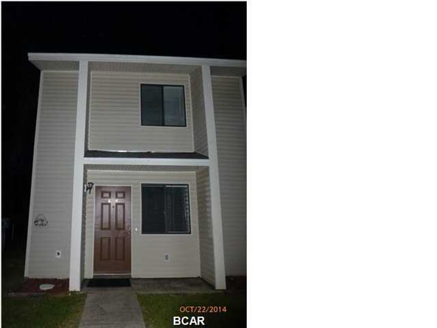 Spacious 2 bedroom, 1.5 bath home with upgraded fridge and oven. This appealing town home is convenient to Parks, Tyndall AFB, and Parker Elementary School. The home was freshly painted and there was a tile back-splash added in the kitchen. The bottom floor is all tile and the bedrooms are carpeted. The security deposit is available to be paid in installments.