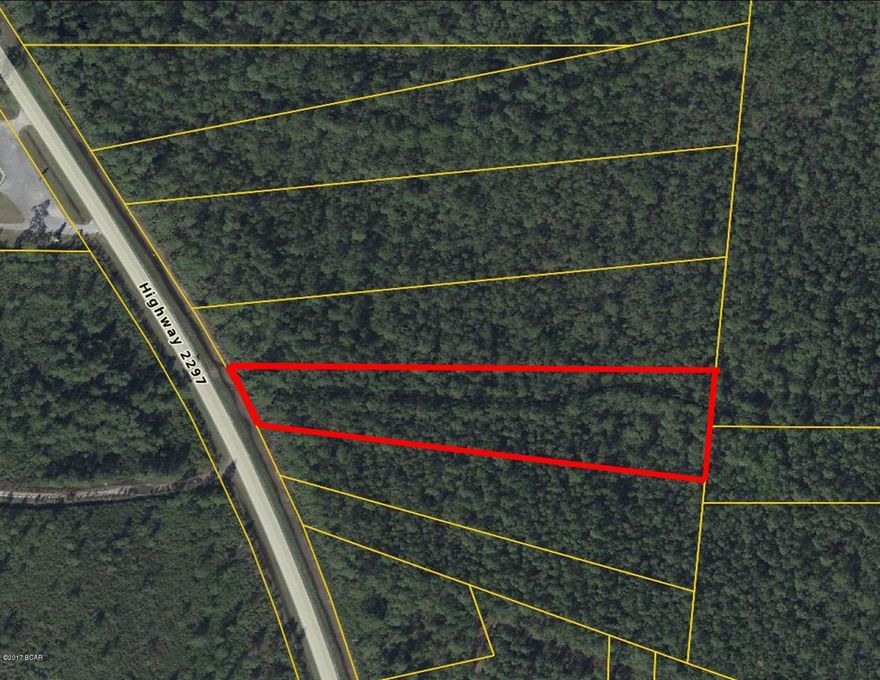 Great opportunity for a lot just over 3 acres in size. Four adjacent lots are also available and could be purchased as a whole, giving over 19 acres. This property is less than 2 miles north of Sandy Creek Airport and less than a mile from the East Bay boat ramps. Recently surveyed.  Owners have no knowledge of building regulations or what can be built on this property.  Listing agent has a financial interest in this property.