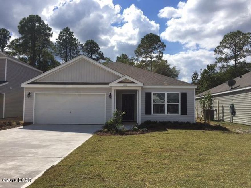 Located in Barrett's Park at Olde Towne Village, tucked away from the hustle and bustle of town in Bayou George. The Aria foyer leads to the open living area, dining room, and kitchen. The kitchen has a large island with bar space overlooking the family room. The master suite is off of the dining area and has a large walk in closet. The bath has a dual vanity, water closet, separate shower, and garden tub. At the front of the home are the second and third bedrooms, which are on either side of the second full bath. Relax on the back porch with shade from the mature trees backing the lot. Come see this new construction home! Pictures, photographs, floor plans, elevations, features, colors and sizes are approximate for illustration purposes only and will vary from the homes as built. Home and community information including pricing, included features, terms, availability and amenities are subject to change and prior sale at any time without notice or obligation.