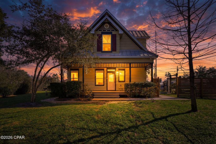 Welcome to 13728 Hwy 20, a beautifully maintained 3-bedroom, 2.5-bath, two-story home full of character and charm you just don't find every day. Located just 45 minutes from Panama City Beach, this home combines rustic elegance with modern comfort, featuring cedar log siding, exposed beams throughout the ceilings, and inviting front and back porches perfect for relaxing or entertaining. Inside, you'll find stainless steel appliances and a recently updated walk-in shower, blending modern updates with the home's unique character. The property also offers peace of mind with a whole-home Generac generator, keeping everything running smoothly during power outages. Outside, a newly installed fence surrounds a lush, established landscape filled with blooming azaleas, jasmine, gardenias, and rose bushes, and a two-story detached, 2car garage provides extra space for vehicles, projects, or storage. Within walking distance of a brand-new sports complex currently under construction, this home delivers not just a great place to live, but exciting future value as well.