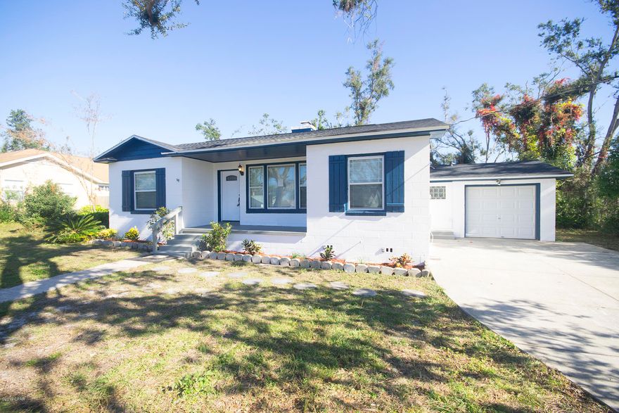 414 South MacArthur, located in the ever popular Cove Community. The Cove is a quiet and quaint neighborhood with sidewalks, streetlights, two schools, parks and golf cart friendly and also the St Andrews Yacht Club. The home has been updated with a new roof, new windows, new floors, new paint inside and out, new counters and appliances and fixtures. The house is South of Cherry Street and in the afternoon sunsets on St Andrews Bay are a bonus in the Cove! The backyard is fenced in and there is a garage as well for parking or storage. Come visit today!