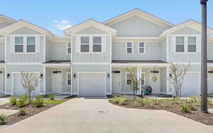 Brand new 3 bed 2.5 bath townhome available for immediate move-in! Located in the central community of Hathaway Townhomes. Downstairs the home features plenty of cabinets with stainless steel appliances, granite counter tops, pantry, & breakfast bar. Open concept living area is spacious with plenty room for furniture and dining room table. There's a half bath downstairs for your guests. Upstairs you'll find three nice size bedrooms, new washer and dryer, storage closets and a full bathroom. The master bedroom has a great walk in closet and an en suite bathroom with a shower and double vanities. Outside features a wood deck that backs up to a quiet preserve. This townhome is also steps away from the community pool featuring waterfalls, handicap access, and bathrooms. Landscaping is included