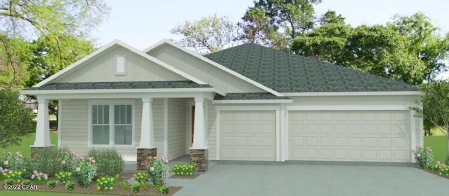 Introducing the newest phase,Breakfast Point East, with a new construction home to be built by Samuel Taylor Homes. The Tracewood with Carolina elevation offers 4 bedrooms, 3 bathrooms, and a 3-car attached garage!  All homes are currently built above hurricane code with 2'x6' exterior wall framing, hurricane tie down rod and anchor system, architectural shingles and higher insulation ratings. Interior standard features include 9 and 10 foot ceilings, Luxury vinyl plank in living areas + tile and plush carpeting, granite countertops, gas stove, microwave, dishwasher and garbage disposal. Upgrade options and design selections are available. Please visit the Model home located at 206 Basin Bayou Drive for more information! Excellent opportunity to be in the hottest community on the Beach.