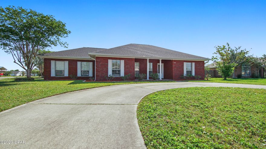 You don't want to miss this beautiful brick home located in Mowat Highlands. The home offers two garages and an ample amount of parking. The open floor plan, with split bedrooms, is great for entertaining. You'll notice the living room has a wood burning fire place, there are two dining areas, and the ceilings are 10ft. The laundry room is spacious and comes with extra storage and a sink. The kitchen offers granite countertops and bar seating. The master bedroom is very spacious and has an ensuite with a soaking tub and separate tiled shower. The back patio has an extended awning for more shade. The backyard is very private and also offers a newer above ground pool with a deck. (electrical has been ran to it). The home comes with a hot tub, security system, and sprinkler system. AC is 1 years old, home was painted 1 year ago as well, and pool was put in Oct. 2021. The home has so much more to offer and no HOA!