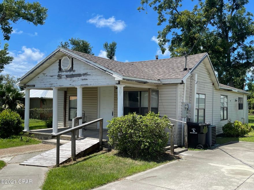 CASH ONLY SALE! Close to Tyndall Air Force Base. Same owner since 1962. 3 bed 1.5 bath.

Lot size 70 x 210. 250 ft. fresh water drinking well. Oversized concrete driveway and walkways. 12x24 storage shed. Updates : 3/2018 New central AC and gas furnace. (Peaden Heating and Air.) 3/2018 New gas water heater. (Teco Gas.) Updates after Hurricane Michael 10/2018. New dimensional shingle roof. Complete interior gutted down to the studs. Updated electrical and plumbing. New well pump and pressure switch. (Culligan Water Service.) New insulation and drywall on all walls and ceiling throughout. Carpet/ luxury vinyl plank.

Whirlpool 5 burner gas stove.

Microwave /hood vent. Ceiling fans throughout. The home currently has a whole home water softener rental. (Culligan Water Service.)