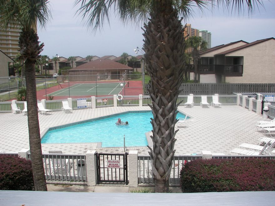 This fully furnished unit has never been rented and has been meticulously maintained. Its decor is second to none. Beautiful pool views from the oversized covered balcony. Light and bright, this second floor end unit at Endless Summer is centrally located to everything Panama City beaches have to offer. Don't miss out on your best chance to own a move-in ready piece of paradise! Unit sleeps four with king-sized bed and sofa sleeper. As always, Buyer should verify all room dimensions, square footage, and HOA fees deemed important to the buyer.