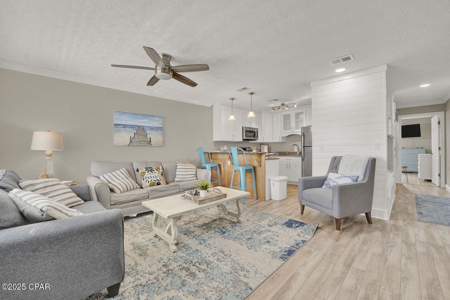 Welcome to your cozy little slice of paradise on the quiet west end of Panama City Beach! This recently renovated 1-bedroom, 1-bathroom condo is a total hidden gem. With a comfy living area, fresh updates, and a kitchen ready for your beach snacks, it's the perfect spot to kick back and unwind. Plus, there's a sofa sleeper for extra guests and those hallway bunks - perfect for kids or anyone who needs a cozy spot to crash.
Best part? You're just steps from Beach Access 73, literally just across the street from the sand! Spend your days soaking up the sun, then head over to Pier Park just a quick drive away when you're ready for shopping, dining, and fun. Great location, super cute updates, and a super affordable price - this place has it all. Don't miss your chance to snag this hidden gem!