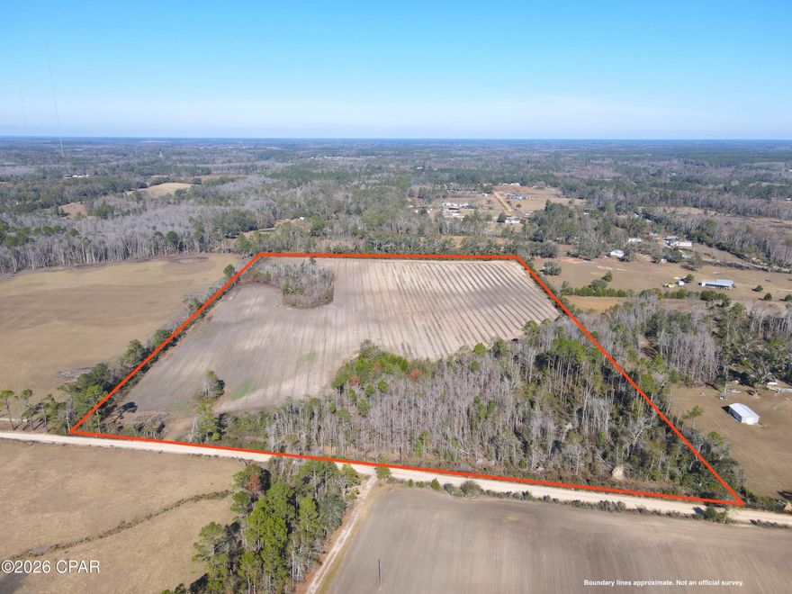 This 29.39± acre tract offers a rare combination of productive farmland and excellent homesite potential in a quiet, rural setting in Holmes County, Florida. The property is primarily open and tillable, making it well-suited for continued agricultural use, a personal farm, or a private homestead.

With road frontage along Rob Forehand Road and power available on site, this property is well-positioned for building a residential home while still maintaining functional farmland. The flat, workable layout provides flexibility for home placement, barns, shops, gardens, or livestock infrastructure. The surrounding area is lightly developed, offering privacy, peace, and a true country lifestyle.

Whether you're looking to build a permanent residence, establish a family farm or homestead, or invest in high-quality agricultural land, this tract provides multiple use opportunities in a desirable and peaceful location.

Highlights:

• 29.39± acres
• Tillable row crop land
• Previously planted in peanuts
• Excellent homesite potential
• Ideal for a personal farm or homestead
• Road frontage on Rob Forehand Road
• Power available on site
• Flat, usable layout
• Quiet and peaceful rural setting

Location:

• Holmes County, FL
• Located on Rob Forehand Road
• Approx. 30± miles to Dothan, AL
• Approx. 20± miles to Marianna, FL
• Approx. 65± miles to Panama City Beach, FL
• Peaceful rural area with minimal traffic

Use Opportunities:

This property is well-suited for a residential homesite, personal farm or homestead, continued row crop production, or long-term land investment in a strong agricultural region of Northwest Florida.