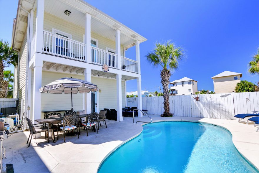 Investors take notice! $$$$

Gorgeous 3 story GULF VIEW BEACH HOUSE with heated pool just steps from the World’s Most Beautiful Beaches! Fully Furnished and Rental Ready with strong rental history. Beautiful coastal décor throughout home. Three large en suite bedrooms each with private baths and balconies. A large bonus room on the 3rd floor with a bath and a wet bar can be a 4th bedroom, or Bunk/Game room to relax and enjoy the gorgeous views of the Gulf! Master has a private sitting area and porch overlooking pool and deck area. 

 

The comfy living room opens to dining room and kitchen with stainless steel appliances and breakfast bar. Laundry room has a high speed washer  and two (2) America-Speed dryers! HVAC installed in 2013, several large owner’s closets, travertine tile and  hardwood floors, 10' ceilings with crown molding, hurricane windows, newly painted Hardie board exterior siding and heated salt water pool filtration system.
Home conveys FULLY FURNISHED with upscale furnishings, beach antiques, and everything a vacationer needs. Don't miss this opportunity to own a slice of paradise!!