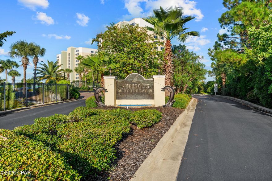 A Boater's Dream with Gulf Access! Welcome to Hibiscus By The Bay, an exclusive gated waterfront community tucked away on a 10-acre peninsula along St. Andrew's Bay with a private marina and direct access to the Gulf. This beautifully updated 2BR/2BA condo is being offered fully furnished and turnkey, making it the perfect coastal retreat or full-time residence. Enjoy panoramic bay views from the expansive balcony, accessible from both the living room and master suite. Interior upgrades include brand new LVP flooring throughout, all-new kitchen appliances, new window treatments, fresh paint, and high-quality furnishings.

A boat slip with a 9,000 lb lift is also available for purchase separately at $28,000, offering the ultimate convenience for boating enthusiasts. Hibiscus By The Bay is known for its peaceful residential atmosphere with no short-term rentals allowed, ensuring a quiet community feel. Residents enjoy resort-style amenities including a waterfront pool, hot tub, fitness center, library, tennis courts, and a private marinaâ€”all just minutes from Panama City Beach's world-famous sugar-white sands.