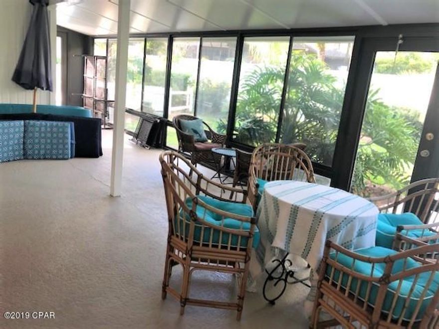 This is a beautifully decorated furnished home in Bay Point with a large yard and pool with jacuzzi! The home has a very open floor plan including a huge Florida room perfect for entertaining. Price includes lawn and pool care. No pets per owner request.