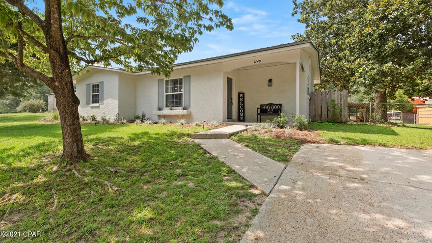 CURRENTLY UNDER CONTRACT, SELLER ACCEPTING BACKUP OFFERSCutest home ever!!! Don't miss your viewing window on this adorable home in Sunny Hills!  This charmer is sure to impress and features a nice open living/dining room space (dining room currently has a table that seats 6!), large bedrooms, updated bath and vanity, new lighting package, kitchen with great storage, new cabinets, stainless appliances, Laundry room with pantry and cabinets.  Block home, all major systems have been replaced in the last 3 years (including windows). Great storage inside and out! Landscaped lot is fully fenced and features an outdoor shower, open patio, 12x12 shed with 15' side awnings (one is set up for storage, other is set up for entertaining/outdoor kitchen area).  Back yard is ready for a pool! Sunny Hill sidewalks, access to a number of lakes and ponds! Paved roads. (all sizes approximate and taken from public records, buyer to verify any details buyer deems important).