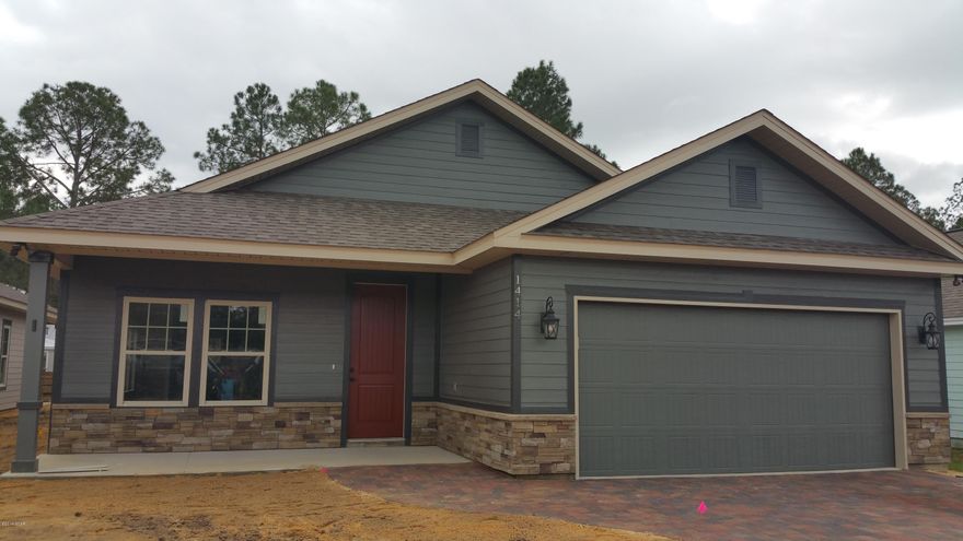 New Construction at Hidden Ridge! SELLER WILL PAY $5000 TOWARDS CLOSING COSTS!! Hidden Ridge is a New 21 Home, Secluded Subdivision in Lynn Haven off Hwy 390. Hidden Ridge has Underground Utilities, Paver Driveways, Sidewalks and Decorative Street Lights. This beautiful New Construction Home features 9/10 Foot Ceilings, 20 inch Porcelain Tile Flooring throughout Main Living Area and Bathrooms. The Kitchen has All Wood Cabinets, Granite Counter Tops with under Mount Sink, Breakfast Island and Whirlpool or Maytag Stainless Appliances. Some of the Standard Features include: Tremendous Master Walk-In ''Step Down'' Showers with 2 Shower Heads, 8ft Interior Doors, Crown Molding, Paver Driveways, Upgraded Carpet and Pad, 14 SEER Heat Pumps, Anderson LOW E Double Paned Windows, Radiant Barrier Roof Decking (Reflects Heat Away), and a Security System. Put Hidden Ridge and this wonderful New Home at the Top of your List of Places to See.
Buyer should verify all that is important. Listing Agent has an ownership interest in this property. Seller is Licensed Fl. Realtor. **2023 Sq Ft., 4 Bed/2.5 Bath Available as well. *** Square footage and lot sizes are approx. from builder plans.