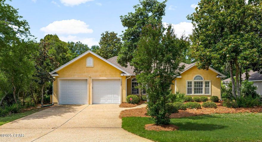 Situated within the desirable Prestige's Preserve on the Bay subdivision, this stunning residence built by Ledman Construction boasts a serene setting amidst breathtaking wooded surroundings. The beautifully designed home features a split floor plan, ensuring peaceful seclusion for the master suite, and an open floor plan that seamlessly integrates the living areas, highlighted by vaulted ceilings.
The expansive master bedroom is a tranquil retreat, complete with a cozy fireplace, dual walk-in closets, and an ensuite bath that indulges in luxury. The master bathroom features a soothing jetted tub and a separate, stylishly tiled shower, creating a serene oasis.
The home's kitchen is a culinary haven, showcasing exquisite granite countertops, rich cherry cabinets, and a gas stove, complemented by stainless appliances, a spacious walk-in pantry, and a convenient wine refrigerator. Freshly painted throughout, the interior exudes a renewed charm.
Additional bedrooms offer generous proportions and convenient access to a full bathroom, perfectly situated near the bedrooms. With four bedrooms and two bathrooms, this residence offers ample space for relaxation and entertainment.
The meticulously manicured backyard is enclosed by a fence and boasts a screened patio, perfect for al fresco relaxation. Noteworthy updates include a new air conditioner with an air scrubber installed in 2021. This home would be a perfect second home, always feel like you are on a vacation being just minutes to the world's most beautiful sugar sand beaches!
  Schedule a private viewing today to experience the epitome of refined living in Prestige's Preserve on the Bay.