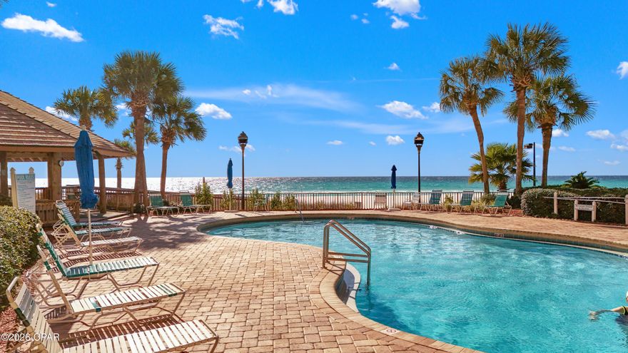 You're not supposed to find this view at this price! Gulf-front, 2 bedrooms, 2 full baths under $300K! Search on YouTube ''For Sale SummerHouse 801A'' for video tour. This is a rare opportunity to own a true Gulf-front beach home or investment property with serious upside. With a few updates, you can build instant equity while enjoying breathtaking, million-dollar views. Wake up to stunning Gulf views from the primary bedroom and sip your morning mimosa while watching the waves roll in.
The unit comes fully furnished and move-in ready. The COA fee covers all utilities except electric, making ownership simple and predictable. Summerhouse offers resort-style amenities designed for the ultimate coastal lifestyle, including two free-form pools (one seasonally heated), hot tub, kiddie pool, tennis courts, shuffleboard, and more. Recently renovated common areas feature game rooms with pool tables and arcade games perfect for entertaining family and friends. Step outside to the large Gulf-front gazebo with picnic tables, a grilling area, and direct beach access. Conveniently located near Panama City Beach's top restaurants, fishing charters, and St. Andrews State Park. Summerhouse is also pet-friendly for owners, so your furry friends can enjoy the beach life too. Whether you're looking for a primary residence, vacation getaway, or income-producing investment, this Gulf-front condo delivers views, value, and lifestyle that are nearly impossible to find at this price point.