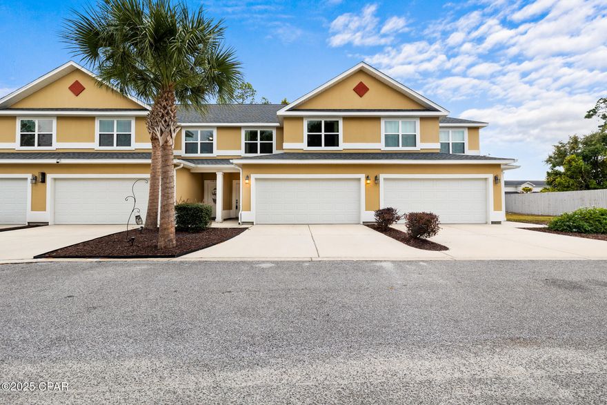 Welcome to Annabella's Townhome Community, where comfort meets convenience. Thoughtfully located on Back Beach Road, just west of Hathaway Bridge and minutes from the sugar-white sands of Panama City Beach, this beautiful townhome offers resort-style living close to everything you need.

This spacious home features an open floor plan with 3 bedrooms and 2.5 bathrooms, ideal for both relaxing and entertaining. The kitchen and bathrooms feature granite countertops, with stainless steel appliances in the kitchen. Washer and dryer convey for your convenience. Enjoy a freshly painted interior, two-car garage, and maintenance-free living in this well-kept community.

You'll love being near shops, restaurants, schools, the naval base, medical offices, and the international airport—all while enjoying the peaceful, gated environment Annabella's is known for.

Come make Annabella's Townhome Community your new home today!