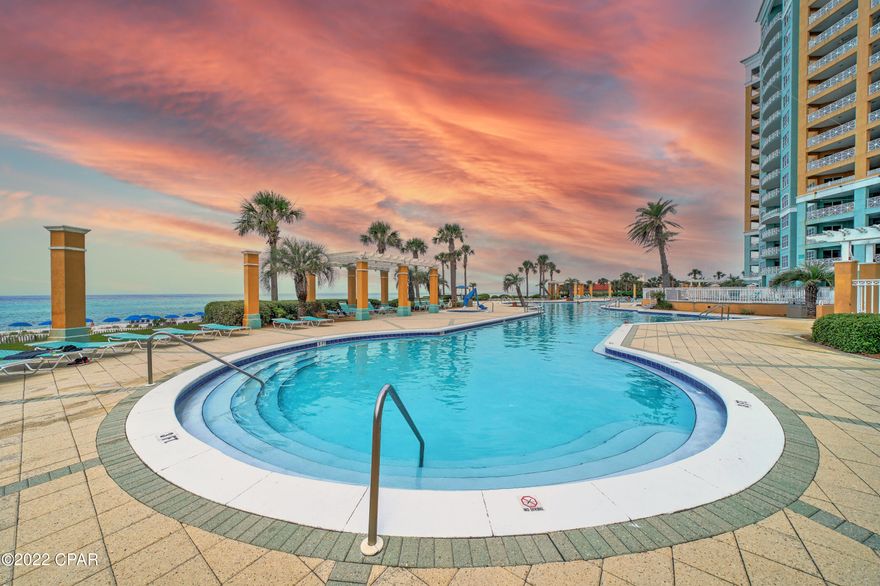 Highly regarded Penthouse in En Soleil. Over 3000 ft.²

Charming French Country meets Coastal Living. 4 bed / 4 bath with bonus room/office. 3 Master En Suites showcasing our Most Beautiful Beaches. Exclusive ground floor 1700 ft.² private gated patio deck with 16x10 private pool. Deeded parking space in underground garage convenient to the elevator. 

Schedule a private tour today! Gated Community with 24 hr. security.