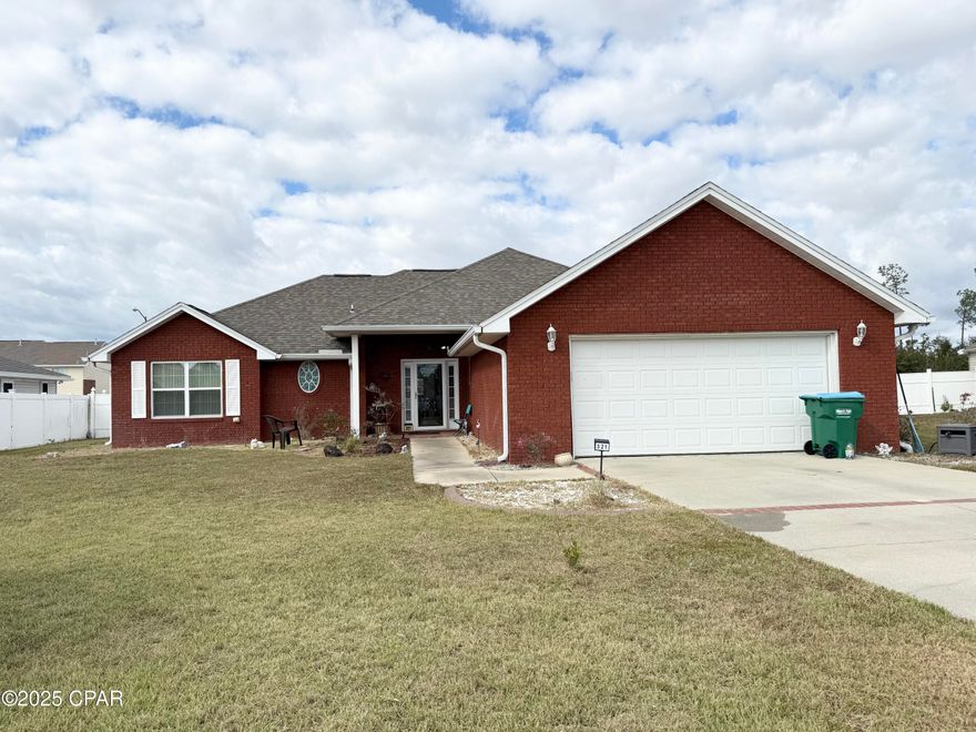 Welcome to this charming 3-bedroom, 2-bath home located in the quiet Forest Walk neighborhood, right beside the Callaway Sports Complex! Just a short 5-minute drive to major shopping, dining, and Tyndall AFB, this home offers both comfort and convenience. Inside, you'll find high ceilings, tile flooring in the kitchen, dining room, breakfast nook, baths, and hallway, plus a spacious living room with a cozy fireplace. Enjoy your mornings or evenings in the large enclosed patio overlooking the fenced backyard—perfect for relaxing or entertaining. Don't miss your chance to make this one yours!