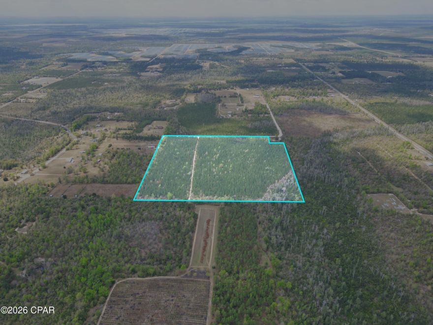 Discover the endless possibilities that await on this stunning 37-acre tract in the heart of Florida's Panhandle, located in desirable Calhoun County. This exceptional property features approximately six-year-old planted pines, offering a beautiful, uniform landscape that is both visually appealing and full of future potential. The young pines create a serene, natural setting while also presenting an excellent long-term investment opportunity. Whether you envision building your dream home, establishing a private retreat, or creating a multi-use property for recreation and income, this land provides the perfect blank canvas to bring your vision to life. The sprawling terrain and thoughtfully planted rows offer ease of access and flexibility for development, while still maintaining privacy and a peaceful rural atmosphere. Surrounded by the quiet charm of the countryside, this property allows you to enjoy the best of North Florida living--where wide open spaces, fresh air, and abundant wildlife are part of everyday life. Imagine designing your ideal homesite tucked among the pines, adding trails, food plots, or simply enjoying the land as it continues to mature and grow in value. Conveniently located yet comfortably removed from the noise and congestion of city life, this 37-acre parcel is a rare opportunity to own a sizable piece of land with both immediate beauty and promising future returns. Whether you're an investor, developer, outdoor enthusiast, or someone ready to build a legacy property, this is your chance to shape something truly special from the ground up.