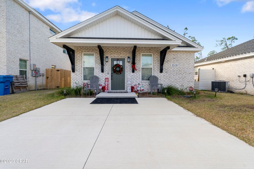 'CURRENTLY UNDER CONTRACT, SELLER WILL CONSIDER BACKUP OFFERS'- Come see this gorgeous like new 3 bedroom/2 bath home located in the convenient location of Mill Point! Built by one of Bay Counties most sought after builders with quality in mind. This home boasts luxury vinyl plank flooring in the open living area, custom solid wood cabinets, quartz countertops, upgraded lighting fixtures, with low E windows for energy efficiency. The neighborhood has underground utilities and lighting. This home is conveniently located near grocery stores, beach side, and Tyndall AF base. This home will not last long!