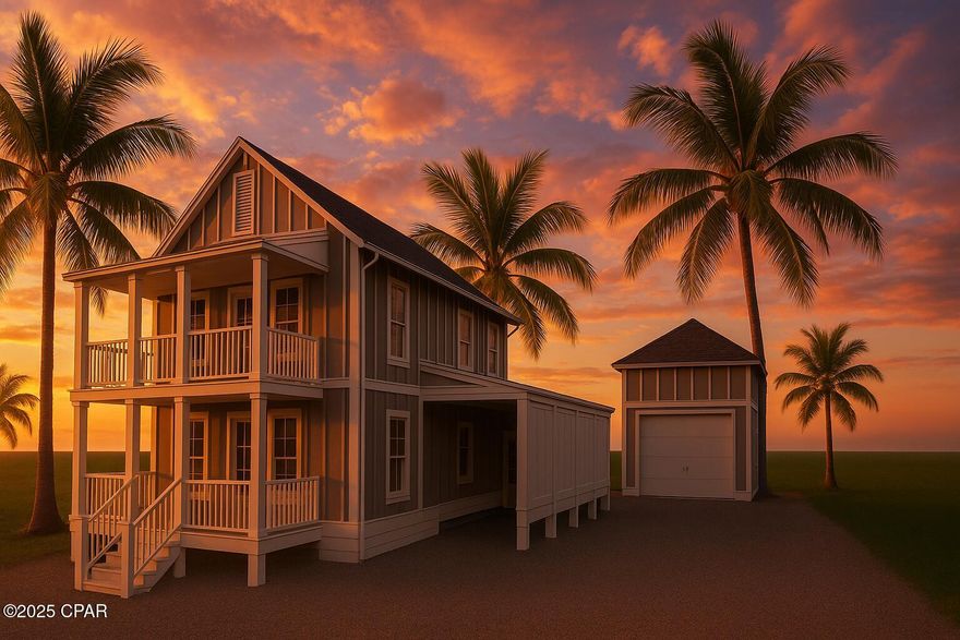 This ready-to-build ¼-acre lot in the sought-after Magnolia Bluff community of Gulf County, Florida, presents a rare opportunity to jumpstart new construction without the usual delays. The property features a pre-existing slab foundation and architectural plans, significantly reducing upfront time and costs. Located just 0.4 miles from pristine public beaches, the lot offers convenient access in a golf cart-friendly neighborhood close to local shops, restaurants, and boat ramps.

The current owner is offering an optional pre-construction package in collaboration with a licensed contractor and reputable lender. Buyers may choose a turnkey land-and-build option (subject to lender approval) or purchase the lot separately and coordinate construction independently using the groundwork already in place. Comprehensive construction documents, including cost estimates for framing, plumbing, and electrical, TDB w/contractor upon choice, along with survey data and architect/engineering contacts upon request.

Located in a federally designated Opportunity Zone, this property offers potential tax advantages and strong investment appeal. Gulf County is known for its stunning beaches, outdoor recreation, and laid-back coastal lifestyle. Nearby towns like Mexico Beach, Port St. Joe, and Cape San Blas offer dining, shopping, and entertainment, while seasonal activities like scalloping draw visitors from across the region. The area also features dog-friendly beaches, Veterans Park, and abundant opportunities for fishing, kayaking, paddleboarding, and birdwatching.

Whether you're an investor seeking a high-potential project or a homeowner ready to build in a peaceful coastal setting, this property is a prime opportunity to own a piece of Florida's rapidly growing 'Forgotten Coast.' Contact your favorite Realtor today for more information.

RV's & 5th Wheels are allowed to be housed in the garage.

Equal Housing Opportunity. All information deemed reliable but not guaranteed. Buyer to verify zoning, building requirements, HOA R&R, and permitting with local authorities.