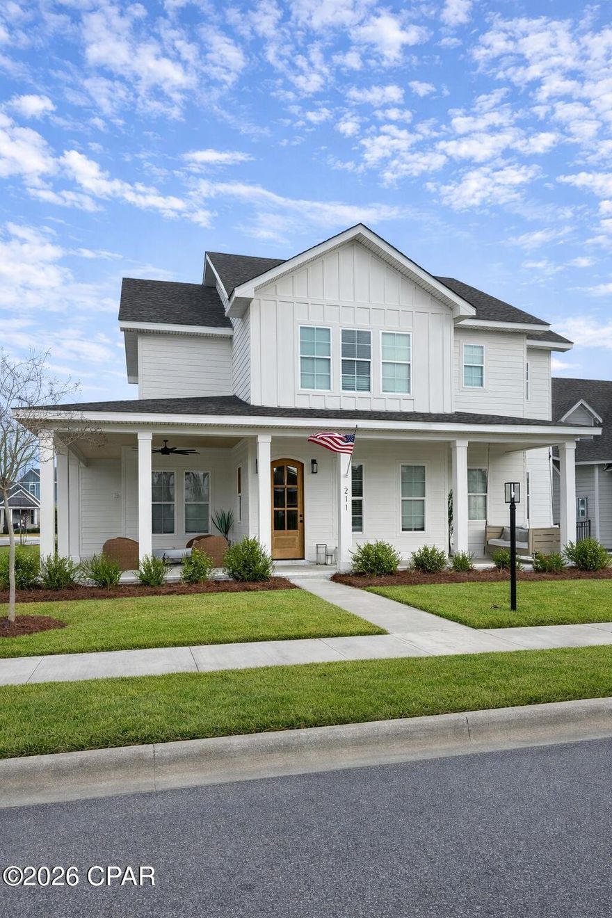 Custom-built craftsman home offering 7 bedrooms and 4.5 baths, ideally situated on a premium corner lot just two blocks from the beach in a golf-cart-friendly community. The main residence features 5 bedrooms and 3.5 baths, including a spacious primary suite with dual walk-in closets. Designed for both everyday living and entertaining, the home includes a dedicated office, playroom, Butler's pantry, and an open living area with an interior fireplace.

Upstairs offers four additional bedrooms and a large playroom, providing ample space for family or guests. Enjoy outdoor living year-round with a wraparound porch, covered outdoor kitchen, exterior fireplace, and inviting sitting area. The corner lot is large enough to accommodate a future pool.

A separate garage apartment provides additional income and is currently leased to a long-term tenant. Located in the desirable Tapestry Park community featuring two pools, clubhouse, basketball court, tennis and pickleball courts, playground, and expansive common areas. Low HOA dues include trash and internet/cable. A rare opportunity to own a custom coastal home with income potential, resort-style amenities, and close proximity to the beach.


Verify all dimensions if important.