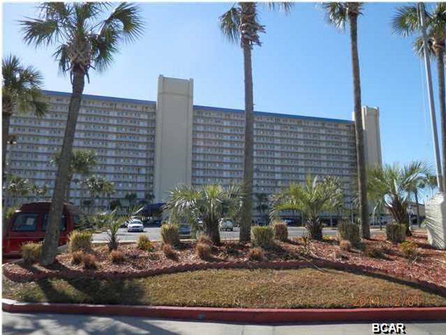 LOWER FLOOR unit with easy access from the stairs or elevator. This unit is gulf front with great views of the white sandy beaches and Emerald Waters. This unit has bunks in the hall, sofa sleeper and king bed in the bedroom, units sleeps 6. Tile throughout with carpet in the bedroom. Many updates to include a new A/C unit, water heater and new dishwasher. This gated community offers the following amenities: Gulf side Tiki Bar and Restaurant as well as playground for the kids. 2 pools, 1 heated in the colder months, 2 kiddie pools, 2 hot tubs, Sauna and fitness center, game room, tennis and shuffle board. On site laundry facilities as well. Well maintained unit. Call for an apt today. Seller is motivated. Items that don't convey are slider and ataman , also rocker all located on the balco New doors also installed in this unit.