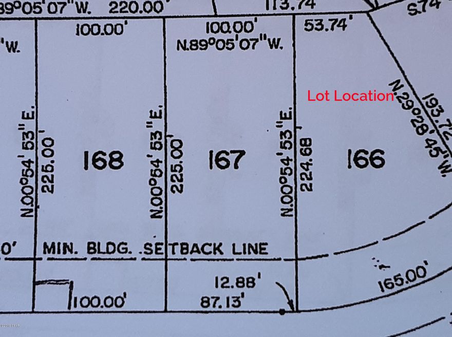 Approximately 1/2 Acre Lot Located off Resota Beach Rd. Property is zoned Mixed Use. Lot 166 is part of 1 Parcel That is being Separated. Well & Septic Needed. All Measurements are approximate Please Verify if Important.
