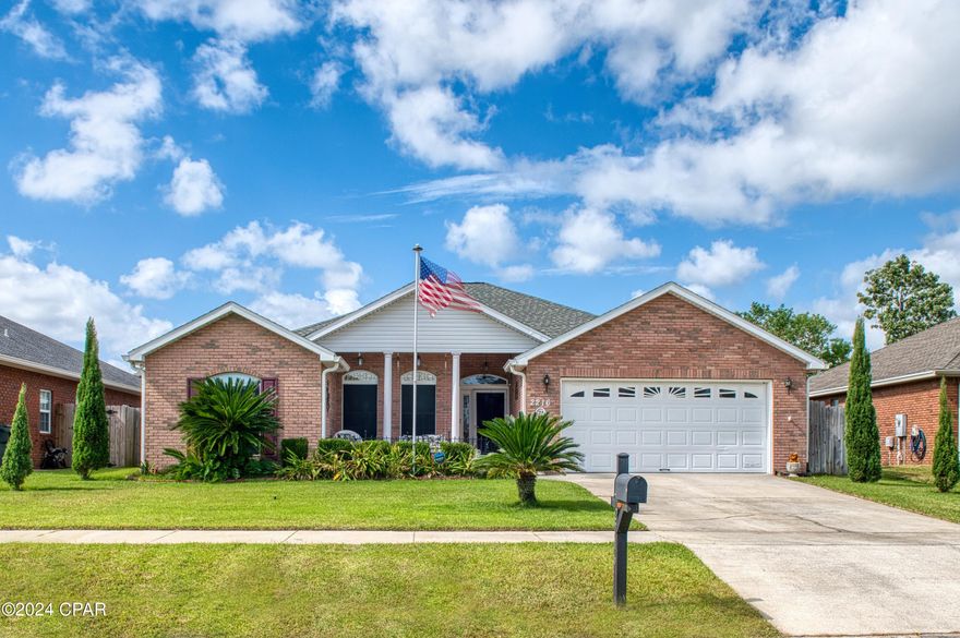 Welcome home to this beautifully maintained 4-bedroom, 2-bathroom brick home nestled in the sought-after Camryn's Crossing neighborhood. Boasting 2,262 square feet of thoughtfully designed living space. This property combines comfort, elegance, and functionality.

Key Features:
Spacious Split-Bedroom Floor Plan: Enjoy privacy with a layout that places the master suite apart from the additional bedrooms. Perfect for families or hosting guests!
Immaculate Yard: The meticulously landscaped yard offers curb appeal and a serene outdoor space for relaxation or entertaining.
Two-Car Garage: Provides ample space for parking and storage.
Well-Maintained: This home has been lovingly cared for and is move-in ready, ensuring peace of mind for the next owner. A new roof was installed at the end of 2018 and a new HVAC was installed in 2024.  
Located in the heart of Panama City, this home is close to top-rated schools, shopping, dining, and beautiful local parks. Experience the charm of a quiet, friendly neighborhood while remaining just minutes away from all the amenities you need.

This is the perfect place to call home! Schedule your showing today and discover all this gem has to offer.

Buyer to verify all dimensions.