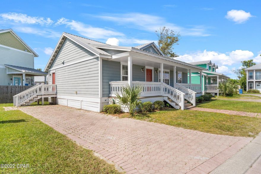 'CURRENTLY UNDER CONTRACT, SELLER WILL CONSIDER BACKUP OFFERS' A great opportunity to own a home located near TAFB in the bright and cheery community of Callaway Corners. The home features a large front porch which diagonally faces a neighborhood green area. The green area is a perfect space for dogs or children. This is a 3-bedroom, 2-bathroom home. It  has an open floorplan with natural light throughout. Vinyl plank flooring was installed in 2020 & the interior was repainted. The home opens to a large family room with cathedral ceilings and recessed lighting. The kitchen is equipped with Frigidaire SS appliances, a double sink, granite counter tops & recessed lighting. There is also a breakfast nook located off the kitchen. The Master bedroom offers an ensuite bathroom and a large walk-in closet. The master bath features a large tiled jacuzzi soaking tub along with double sinks, granite countertops and a separate shower. There are 2 additional bedrooms and a large 2nd bathroom. The 2nd bathroom has double sinks, granite countertops and a tub/shower combo. The home is equipped with a Nest thermostat. There is attic access and storage. The driveway and streets are lined with beautiful brick pavers. Seller is also offering a 1-year home warranty! Washer and Dryer convey. All measurements are approximate and should be verified if important.