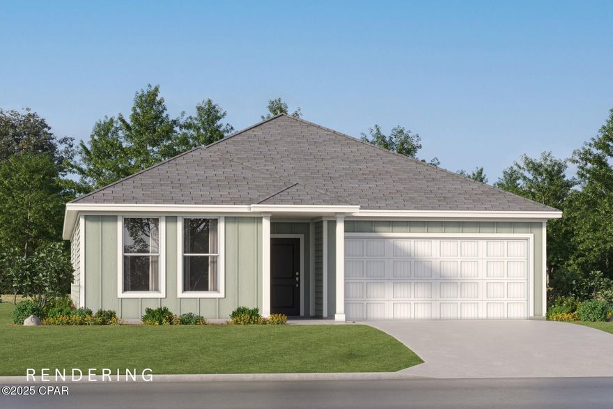 Discover incredible value in this brand new home located in a desirable new community in Southport. The Springsteen floorplan features 4 bedrooms, 2 full bathrooms, and a flex room perfect for a home office, bonus space, or playroom. This thoughtfully designed home also includes a 2-car garage and a spacious covered back porch--ideal for outdoor living. Inside, enjoy high-end finishes such as quartz countertops, stainless steel appliances, and white shaker-style cabinets. The Hardie Board exterior offers timeless curb appeal and durability.