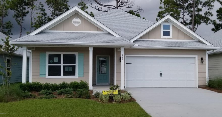 Construction is complete and price has been reduced - Up to $10K in closing costs with DHI Title and Mortgage Services if under contract by 7/26/2020 and must close by 8/26/2020  The Lamar floor plan has three bedrooms and two baths. two car garage and covered porches. From the

moment you enter this home you will notice the 9' ceilings in the foyer and throughout the home, vinyl plank flooring and attention to detail through the brushed

nickel hardware and elegant doors and tray ceiling in the living room. The kitchen is open with granite countertops and center island. The appliances include

stove, microwave and dishwasher. Bedroom 1 has tray ceilings and a large walk-in closet and a bath a separate shower and garden tub. This home has plenty of living space and includes a nice size laundry room. Located close to beach access and a short walk to Shipwreck Pictures, photographs, floor plans, elevations, features, colors and sizes are approximate for illustration purposes only and will vary from the homes as built. Home and community information including pricing, included features, terms, availability and amenities are subject to change and prior sale at any time without notice or obligation. For Move-In/Completion Estimates: Ready dates are estimates only. Timing of completion of construction and buyer move-in are subject to contingencies contained in home purchase agreement and governing jurisdictions issuance of a certificate of occupancy, and may change due to forces majeures and other delays or disruptions outside the reasonable control of D.R. Horton, Inc.