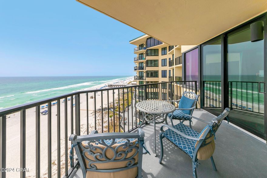Welcome to your slice of paradise at Sunbird Condominiums! Perched on the 9th floor, this rare ''B'' unit offers breathtaking Gulf views from every room, making it the only plan in the complex that allows for views from both the Master Bedroom and the Living area. This unique feature sets the stage for unparalleled coastal living, where every moment is accompanied by the serene beauty of the Gulf.

As you step inside, you'll immediately notice the thoughtfully designed floor plan, ideal for both owners and guests. This one-bedroom condo boasts a unique feature - a Gulf-front bedroom with balcony access, a rarity in this complex. Imagine waking up to the soothing sounds of the waves and the sight of the sun-kissed waters right from your bed.

The condo has been meticulously renovated, with brand new windows installed in 2020 and a complete overhaul in 2017, including Quartz countertops and cabinets in the kitchen. The HVAC system, water heater, and ductwork were all replaced in 2017, ensuring modern comfort and efficiency.

Step into the updated kitchen, with all stainless-steel appliances where quartz countertops, a tiled backsplash, and a breakfast bar await. The open layout seamlessly flows into the living area, offering panoramic views of the Gulf of Mexico. Dual access from both the great room and the bedroom leads to the full bath.

The king-sized bedroom features a wall with two closets, a slider to the balcony, and a Gulf-facing window, flooding the room with natural light. Quality furnishings convey with the property, making this condo move-in ready for your immediate enjoyment.

But the allure of Sunbird extends beyond the unit itself. As part of this gated community, residents have access to a wealth of amenities, including three Gulf-front pools, community and fitness centers, tennis and pickleball courts, shuffleboard, volleyball, beach swings, and barbeque grills. A private gate grants direct access to the renowned Pineapple Willy's, while coded beach walkways ensure security and convenience.

Sunbird has recently undergone a full building refresh, with a new roof, refinished pools, composite decking, balcony railings, tiki bar, and impact-rated windows and sliders. The exterior has been revitalized with new stucco and paint, ensuring that this coastal haven shines as brightly as the Gulf it overlooks.

With all Special Assessments already paid don't miss your chance to own one of the coveted ''B'' units at Sunbird - where every day feels like a vacation and the Gulf views are simply mesmerizing. Schedule your showing today and experience coastal living at its finest!