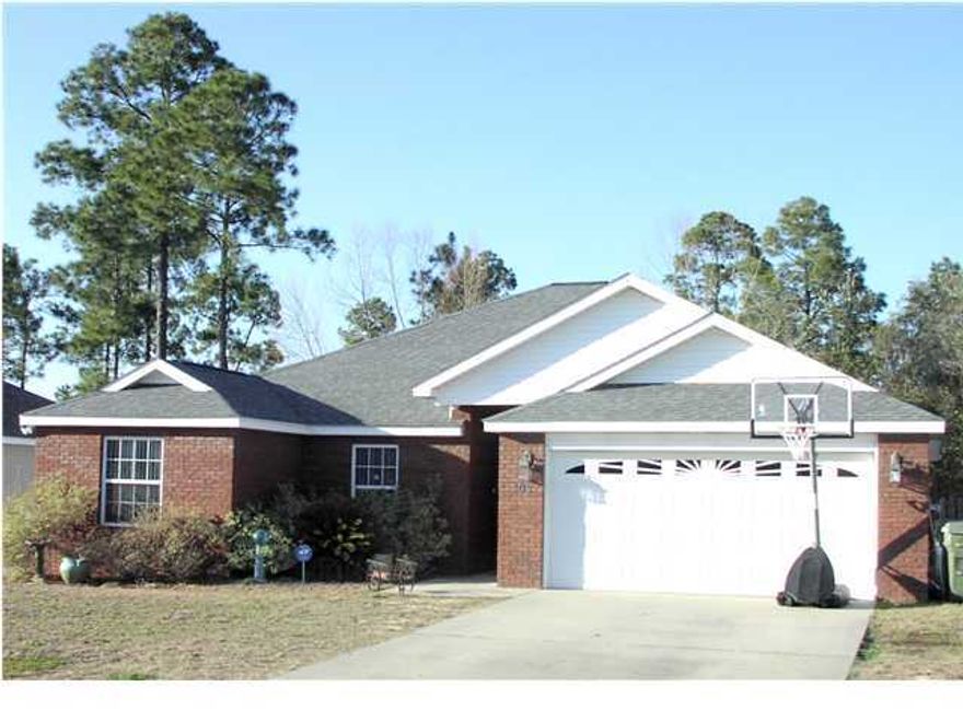 CURRENTLY UNDER CONTRACT, SELLER ACCEPTING BACKUP OFFERS. Very nice, 4 bedroom home in popular neighborhood; centrally located for convenience to just about everything! Features include: new roof, new carpet & interior paint. Family room with vaulted ceiling & fireplace; fully equipped kitchen, including refrigerator, with breakfast bar opening to dining & living areas; large master bedroom suite with tray ceiling, double vanities in bath, shower & tub, his & her closets; 3 additional bedrooms for the large family or use one as an office - plenty of closet space in each; in-door laundry; ceiling fans; tile foyer, dining, kitchen, baths & laundry; solid surface counter-tops in baths; garage with opener; pull-down stairs & attic storage (plywood); 19' x 9' screened, covered porch.