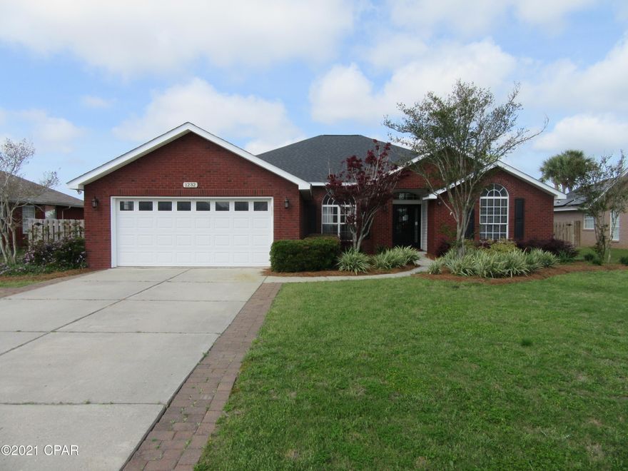 Beautiful home Located in the much desired community of Huntington Ridge in Lynn Haven. This beautiful 3 bedroom 2 bath home is convenient to shopping, dining, the best schools and centrally located to the Worlds Most Beautiful Beaches and Military Installations. Amenities include but not limited to, high vaulted ceilings, wood plank flooring throughout, high quality, paint, trim, upgraded fixtures, custom cabinets, stainless appliances, attractive wet bar with ample wine and beverage cooler space. Large fenced in back yard, 2 car garage and large inground pool with service included with rent. All property sizes and ages are approximate, please measure and/or verify if important. School assignments are subject to change, please check with Bay County for most accurate information. Deposit i s the same as the rent. No pets allowed.