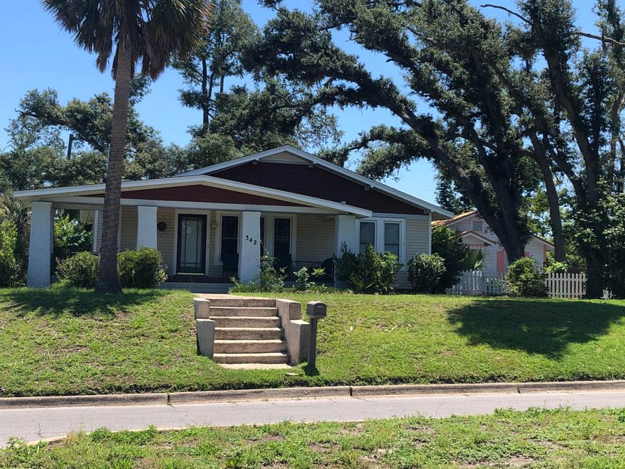 This property is wonderfully unique, it includes 3 separate spaces, in 3 separate structures!  There is the Main House, the Carriage Apt., and the Cottage.  The Main House is a 3 bed, 2 bath charmer, remodeled with some of the fixtures dating back to the 1930's.  The mirror in the bathroom is an Oscar Bach Antique from the Deco Era the glass tiles on the wall back splash are Luxfer Prism Glass Circa 1910.  A lot of special touches w/modern updates, such as marble counter tops, stainless steel appliances. etc. The Carriage Apt.-adorable! It was rented on Air BnB website. Metal ceiling, glass beach & dolphin design back splash,  Gyro ceiling fan, Cafe' oven & stove, jetted tub, granite counter tops, upstairs apt. adjoins the garage, and added downstairs laundry room. The Cottage is 2 bed, 1 bath, & is also updated w/remodeled kitchen, granite counter tops brand new, etc. Roofs are all new November 2019. Cottage new HVAC system installed May 2020.  Main house has been totally HVAC replaced May 2019.  Water meter is share between the Main House and the Carriage Apt., Cottage is on its own meter.  There is a fireplace in the Main House and the Cottage...neither are functional at this time.