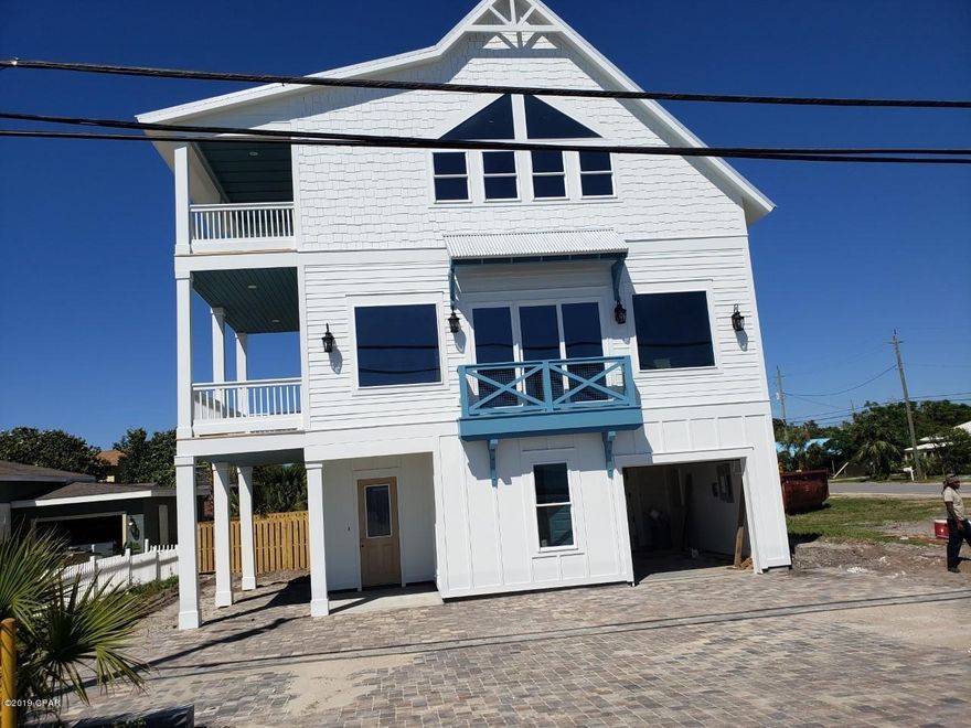 The House will be completed and staged on 5/1/2019 and is being sold unfurnished.  Offers can be made with or without the Furniture. A great opportunity to own a new home that has the best location and view in the Bid a Wee Beach Community.  This home could be a rental or private residents as it is designed for both.  Over 4054 Square foot of Conditioned Air along with 560 square foot of porches with Fantastic Gulf Views along with a private pool and 900 square foot of pool deck . The home is equipped with a elevator shaft for possible future elevator and has 5 bedrooms, 5 baths along with a office off the master bedroom and his & her walk in closets.  A one car garage along with a fantastic Rec Room makes up the bottom floor just right across the street from a dedicated beach walk over an signal light for saft crossings over to Bid-A-Wee Beach, a 2500' dedicated Beach Front for the Bid-A-Wee community. Short Term rentals are limited to the first two blocks of Bid-A-Wee