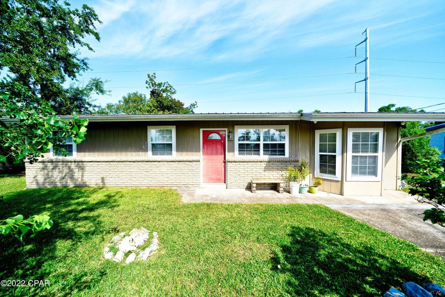 2606 W 21st St, center of Panama City, location - close to Beck Ave / St Andrews, also close to Frankford Ave and 23rd St, just a few minutes from Hathaway Bridge to PCB. 4 beds, 2 baths, Master suite has its own bathroom and three other rooms are on the opposite side of the house. The home has a laundry room with a full-size washer and dryer space, and all kitchen appliances stay. The backyard has a brand new 12x16 shed that will convey with the sale. Fantastic opportunity for a primary residence in the middle of the city as well as investment rental/income property. Room for RV, Boat, work from home business or home school, side yard access to the back, many options!

Bonus - New HVAC, fenced backyard, metal roof, no home owners association and a current termite bond! Come visit today!