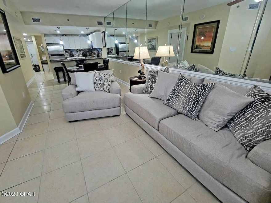 Exceptional views of the Emerald Coast! This luxury Beach and Gulf view unit is located in Tower 2 of the prestigious Grand Panama Resort. This 1,135 sq ft beautiful 2 bedroom condo with 2 baths includes a nook area that boasts a full-size bed.

Tremendous views of the Gulf of Mexico from the living room, kitchen, and master bedroom! Lounge in the master bedroom's king size bed while enjoying the sound of the waves. Fully furnished and rental ready. Amenities galore! Fitness room, On-site General Store. Tiki Bar, 2 Heated Pools, Hot Tubs, Covered Cross Over from Tower 2 to Tower 1. Ample parking. Grand Panama has it all!

Fully furnished and rental ready!

**All information is deemed correct, but please verify if important.**