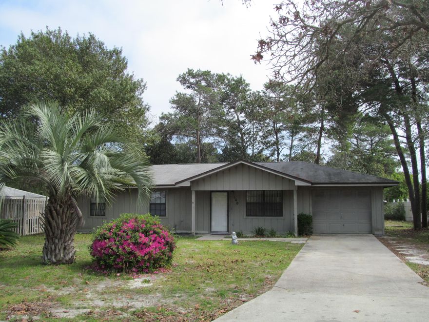 Located near Hwy 79 this 3 bedroom, 2 bath home features a 1 car garage, new flooring in living and dining room, new paint throughout and heated and cooled Florida room. Home is conveniently located to Pier Park and Frank Brown Park. 1 small pet under 25lbs with  $250 pet deposit, $25 pet rent (monthly) and $50 pet fee.