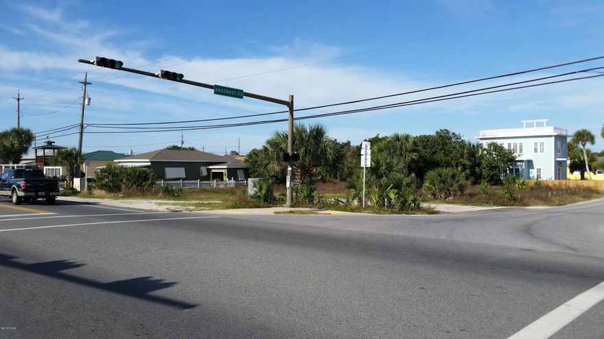 Two large lots that make up the NW corner of Hwy 98 and Argonaut Includes parcel #34649-000-000 . Property can be developed with multi units. Currently have drawings showing 8 units with pool and gated. Prime development spot with magnificent Gulf Views and dedicated access to Gulf directly across the street.