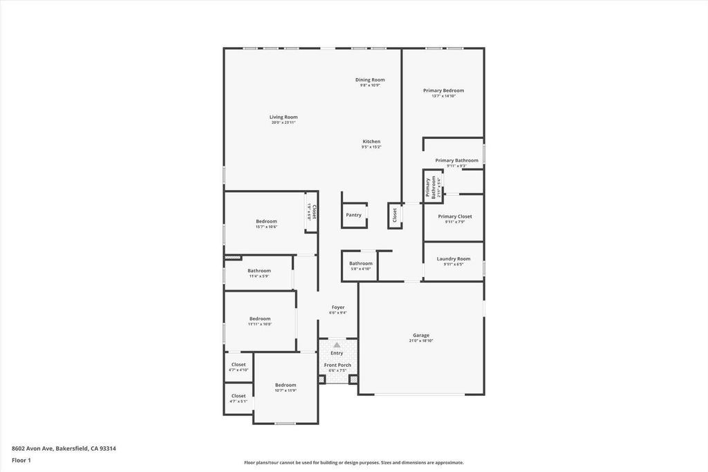 Photo of 8602 Avon Street, Bakersfield, CA 93314 (MLS # 202510442)